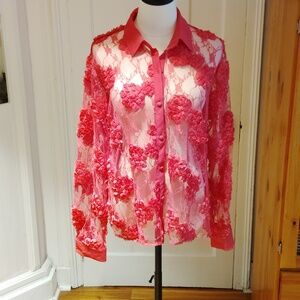 Laurel Grey Cut-Out Statement Blouse